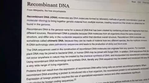 Cloned Aborted Fetal Lung Tissue Injected into your body.