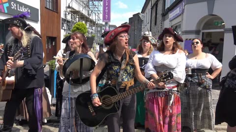 Plymouth Pirate Weekend Atlantic City Sea Shanties Pirates of Saint Piran 19th May 2024.