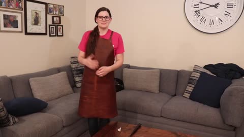 Making a leather work apron