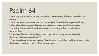 Psalm 64 Devotion