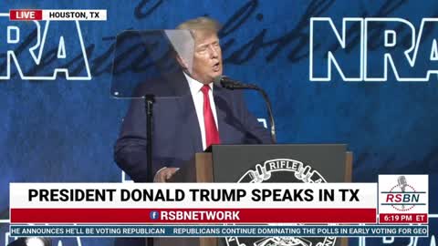 President Trumps Speech at the NRA National Convention in Huston Texas.