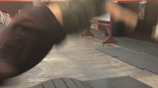 Guy trying to do flip but ends up falling