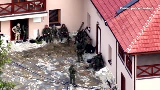 Kosovo police release footage of monastery siege