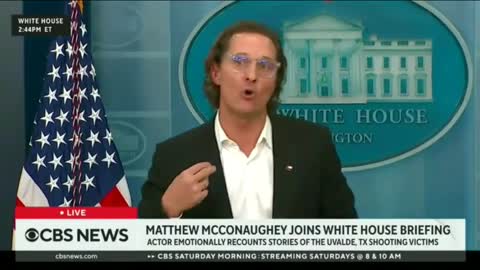 Watch Hollywood actor Matthew McConaughey at the White House pushing for gun control.