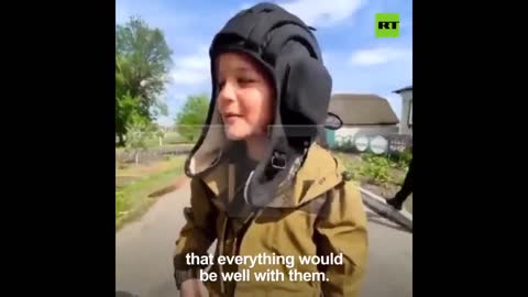 Video of boy greeting Russian forces goes viral