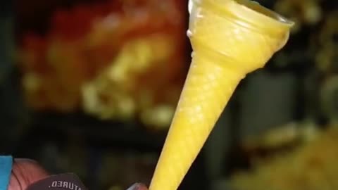 How ice cream cone is made