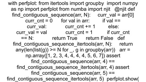 Determining if an array contains a contiguous sequence of elements of length N