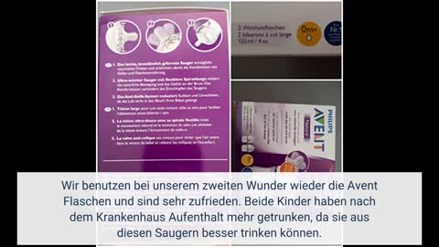 Philips Avent Natural-Babyflasche mit Sauger für Neugeborene (Modell SCF030/17)