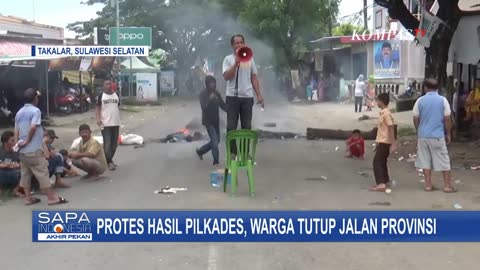 Lampiaskan Bentuk Kekecewaan Atas Hasil Pilkades, Warga di Takalar Blokade Jalan Provinsi