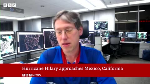 Storm Hilary: California and Mexico brace for tropical storm - BBC News