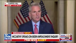Speaker McCarthy Announces Impeachment Inquiry Into Joe Biden