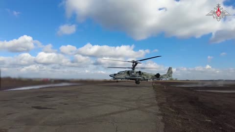 Russia publishes footage of combat work of Ka-52 attack helicopter crews in the air defense zone