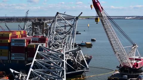 Salvage crews have begun removing containers from the ship that collapsed Baltimore's Key bridge