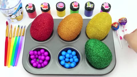 Satisfying Video l How to Make Lollipop Candy With Playdoh & Paintbrush Cutting ASMR l Sand Crunchy