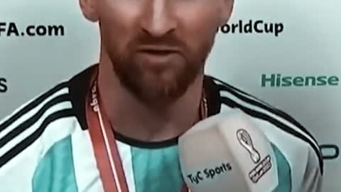 Lionel Messi express his Victory after winning the FIFA World Cup 2022