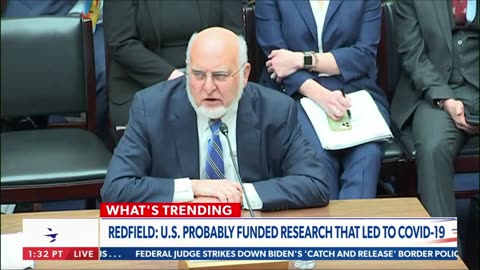 Dr Robert Redfield Former CDC Director Admits US Agencies Funded GoF Research at China Wuhan BioLab
