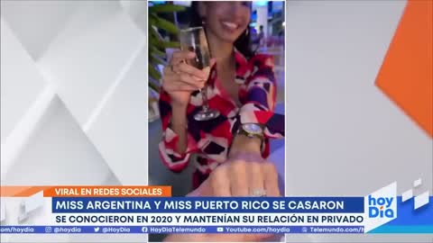 Miss Argentina y Miss Puerto Rico 2020 se casan en secreto