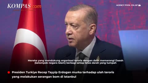 Erdogan Murka terhadap Ulah Teroris Meledakkan Bom di Istanbul