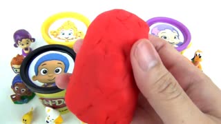 Nat and Essie Teach Colors with Bubble Guppies Play-Doh Lids