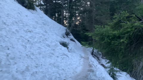 Ice Hiking From the Falls – Tamanawas Falls – Mount Hood – Oregon – 4K