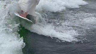 Surfing in a Wedding Dress