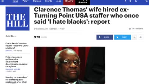 Clarence Thomas’ Wife ADMITS She Attended ‘Stop the Steal’ Rally on Jan. 6th