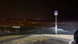 Strong wind and waves at Jensen Beach as Nicole makes landfall in Florida