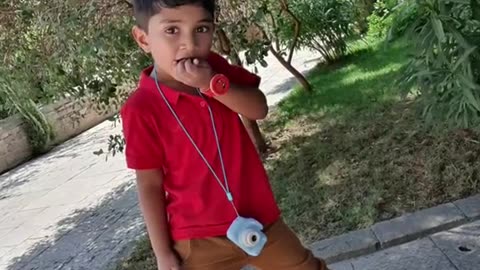 A Little Boy visiting in Azerbaijan