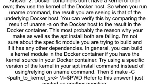 MakingBuilding a kernel module inside a docker container