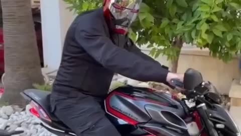 Man Motorcycle Helmet