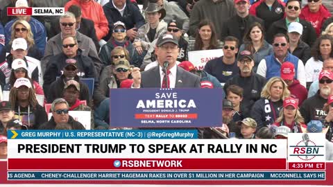 Rep. Greg Murphy (R-NC) Full Speech at President Trump Rally in Selma, NC 4/9/22