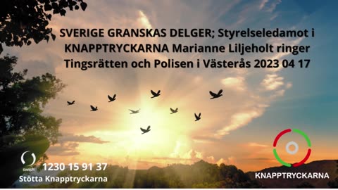 SVERIGE GRANSKAS DELGER: Marianne Liljeholt ringer Tingsrätten och Polisen i Västerås 2023 04 17