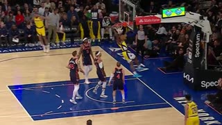 NBA - Aaron Nesmith with the slick swim move and SLAM. Pacers-Knicks