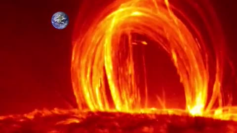 A giant plasma Eruption from the sun /Sun footage by the Nasa Goddard space flight center /SDO