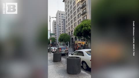 MAD MAX: Suspect Crashes Stolen Forklift into Multiple Buildings in Downtown L.A.