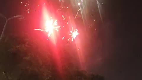 Fire works on Independence day in Pakistan
