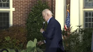 Biden ALMOST Wipes Out During Speech