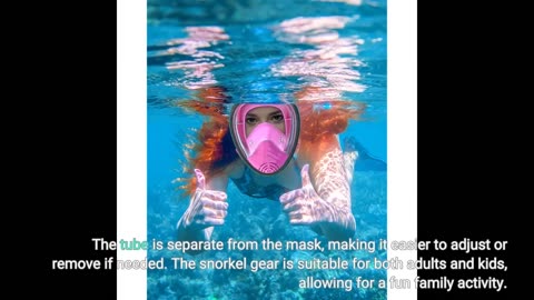Customer Feedback: QingSong Full Face Snorkel Mask for Adults & Kids, Foldable Snorkeling Gear...