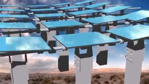 heliostat array for solar furnace design