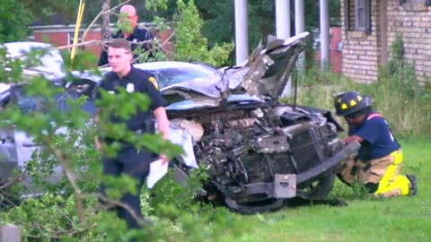 Woman Hospitalized After Flipping Car