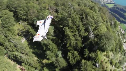 Wingsuit Gliding through the 'Crack' Gorge in Switzerland