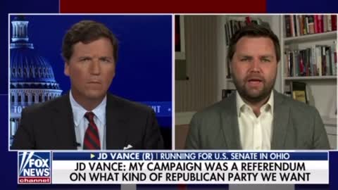 Tucker Carlson congratulates JD Vance on his win of the Ohio GOP Senate Primary