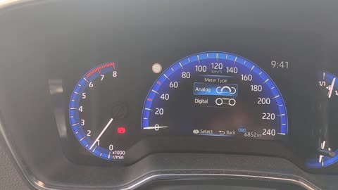 Toyota Corolla 1.2 turbo - how to change dashboard to digital