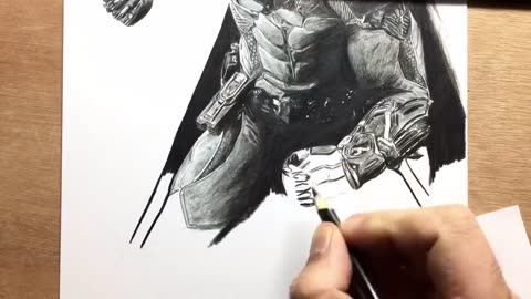 05 Drawing Batman Arkham Knight - Timelapse