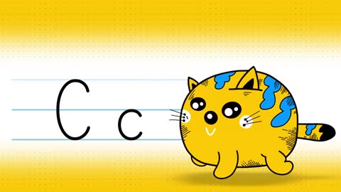 Letter Alphabet Character Writing Cat Cartoon