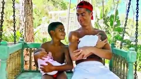 Ronaldo and Messi family pics