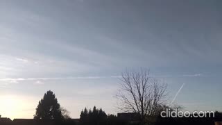 #2023-11-24 7:55 AM - #Beautiful #Skies+#Clouds+#Trails of #Sint-#Lievens-#Houtem - #Belgium