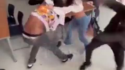 School zombies fight