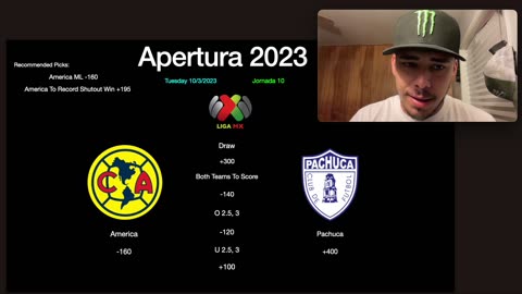 Liga MX Pick/Bets America Vs Pachuca 10/3/2023 Apertura J11 Tuesday