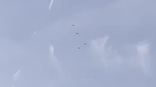 Military jets flying in formation